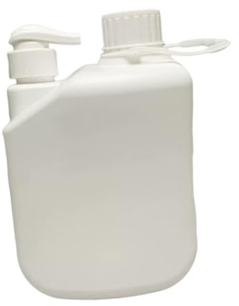 Dispenser di Sapone Liquido 2 Litri, Pompa Manuale in PE, Flacone per Gel Doccia, Lozione, Detersivo per Piatti, per Cucina, Bagno, Spazi Pubblici