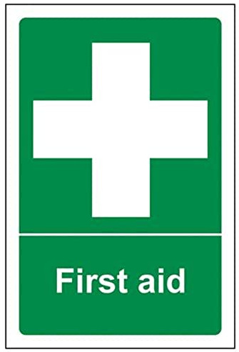 vsafety 31001 AG-R Primo soccorso First Aid Generale, Plastica rigida, verticale, 100 mm x 150 mm, colore: verde