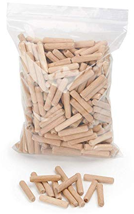 Wfix Cheville en Bois 400 pièces 8 mm x 40 mm - Goujon Bois de Hêtre Massif pour Fraise à Bois