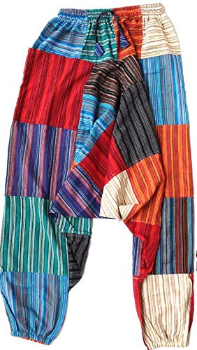 sin marca Pantalones Bombacho Pantalones Hippie -02