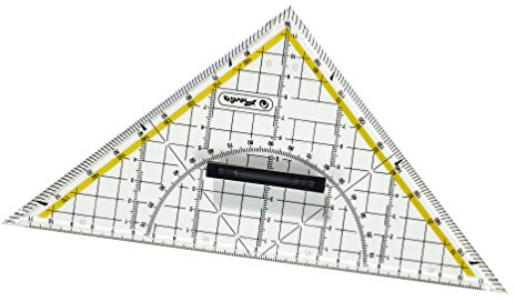 Herlitz Geometrie-Dreieck aus transparentem Kunststoff, (groß | 5er Pack) Hypotenuse: 20 cm