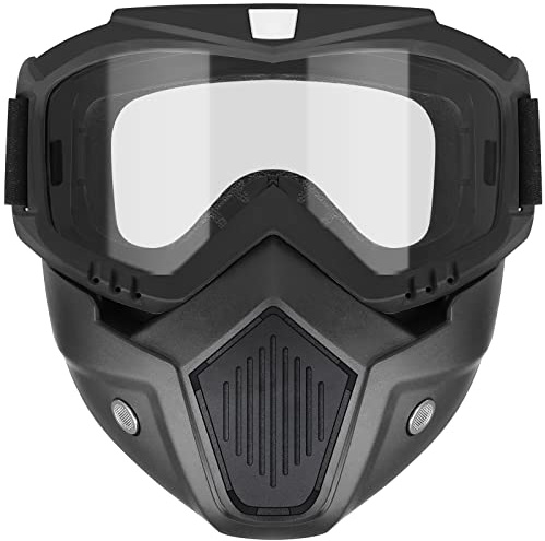 YScare Tactical Mask Compatible with Nerf Rival, Apollo, Zeus, Khaos,Atlas, & Artemis Blasters Rival Airsoft Mask,Black Detachable Masks with Goggles for Shooting Game Cycling Christmas Cosplay Party…