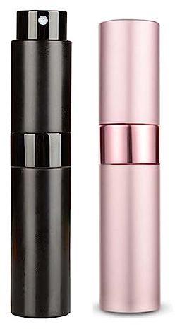 WeddHuis 2 Pcs 8ml Atomizador Perfume Recargable, Perfumador Dispensador de Viaje, Spray Pulverizador Pequeño para Colonia