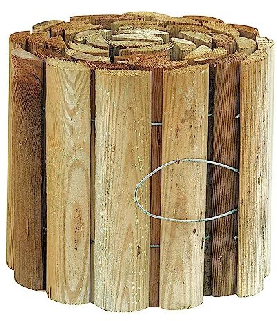 La zappa Bordura per aiuole in legno Lasa di pino naturale per recinzioni giardino e terrazzo (Small)