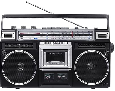 Silva Schneider PCR 1980 BT - Grabadora de Casete portátil Retro con Bluetooth y función de grabación