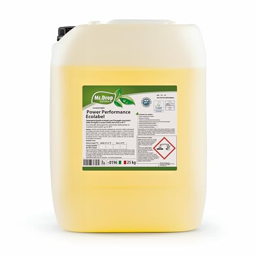 Mr.Drop® POWER PERFORMANCE ECOLABEL DETERGENTE LIQUIDO ECOLOGICO PER STOVIGLIE - 1 tanica da 25kg (25kg)