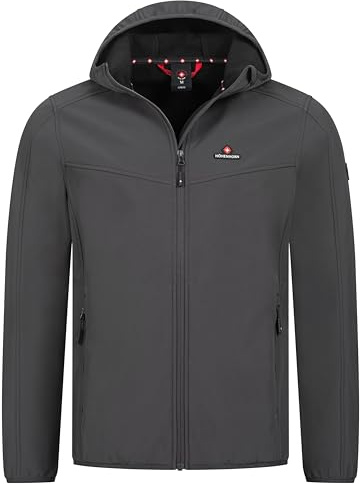 Höhenhorn Alpberg Chaqueta ligera Softshell para hombre, para exteriores, chaqueta de entretiempo, gris, XL