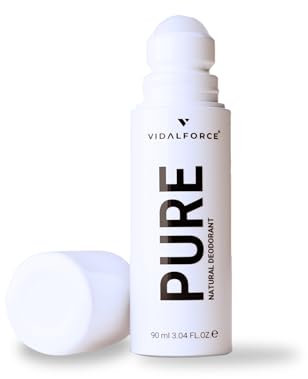 Pure Déodorant sans aluminium et parfum unisex NOUVELLE FORMULA XXL 90 ml Naturel sans chimiques en roll-on 100 % naturel et 71 % bio 100/100 Yuka