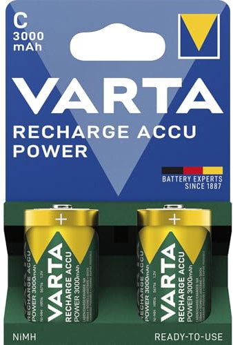 Varta VARTA Recharge Accu Power C 3000 mAh Blister 2 Baby (C) batteria alcalina manganese 1,5 V 2 pezzi