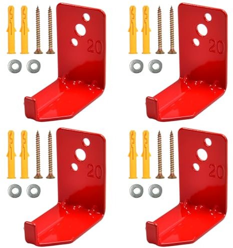 SPEEDWOX 4Pcs Support Mural pour extincteur à Domicile Supports pour Foyer Support de Montage pour Grande et Petite Armoire, Support pour extincteurs à Eau et Produits Chimiques à Sec