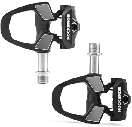 ROCKBROS Pedali per Bicicletta SPD, Pedali Bici da Corsa a Sgancio Rapido con Tensione Regolabile, Cuscinetti Sigillati e Antipolvere, Antiscivolo e Leggero per MTB, Bici da Strada e Gravel