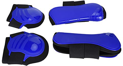 Zerodis Suministros para el Cuidado de Caballos para Deportes Ecuestres Material de Neopreno de PU Botas para Tendones Que Absorben los Golpes para Actividades de Salto y Eventos Protector de Patas