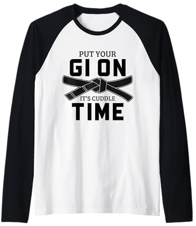 Jiu Jitsu Mettez Votre Gi on It's Cuddle Time BJJ Manche Raglan