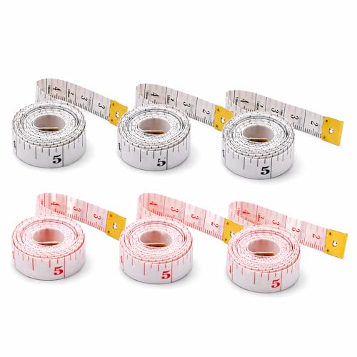 ARYIMYDP 6 Pz Metro a Nastro 1.5 Metri, Centimetro per Misurazione Corpo, Centimetro da Sarta per Cucire, braccia e vita, Adatto per il Controllo Della Linea e per Stilisti di moda