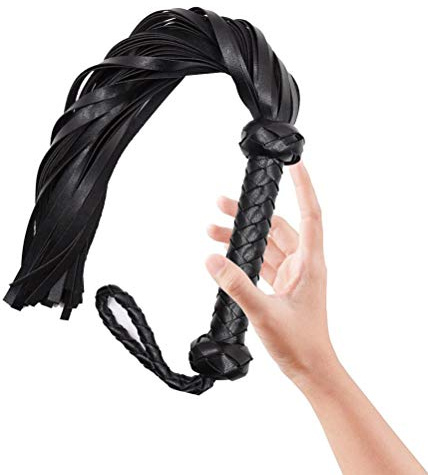 AKLOSIPY Ridpiska i Konstläder för Hästträning，Cosplay Cosplay Costume Crop Whip，23,4 Tums Ridskörd med Bekväma (svart)