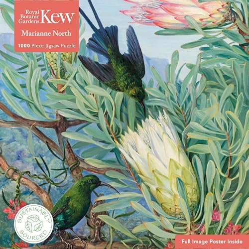 Pussel – Marianne North: Honungsblommor och honungsätare: Vårt fascinerande högkvalitativa 1 000 bitar pussel (73,5 cm x 51,0 cm) i stabil kartongförpackning: 1000 bitar jigsaw pussel