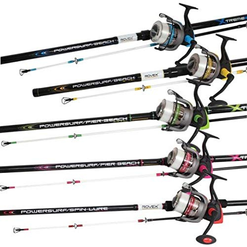 Rovex Extreme Surf Rod Reel and Line Combo: 12ft 3 Piece Surf 4-6oz Yellow