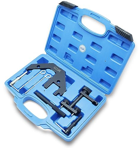 CCLIFE Kit calage moteur pour Compatible avec BMW M47 M57 Outil calage arbre à cames et vilebrequin Compatible E46 E90 E60 X3 X5 520d 530d 330d diesel