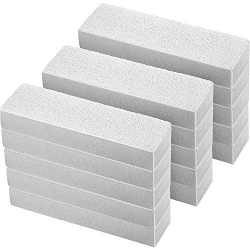 20 Pieces Pumice Stones for Cleaning - Pumice Scouring Pad, Stick Cleaner for Removing Toilet Bowl Ring, Bath, Household, Kitchen, Pool, 5.9 x 1.4 x 0.9 Inch(White)