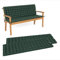 HAVE A SEAT Luxury - Gartenbank Auflage mit Rückenteil 2-TLG. Set, bequem, orthopädisch, wetterfest, waschbar bis 95° C - Made in Germany (2-TLG. Set, 150x48 cm, Moosgrün)