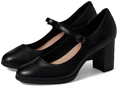Clarks Escarpins Bayla Nora pour Femme, Cuir Noir, 41 EU