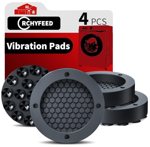 RCHYFEED Vibrationsdämpfer rund, 4 Stück Schwingungsdämpfer Waschmaschine, Universal Antivibrationsmatte Waschmaschine Füße, Trockner, Kühlschrank,Tisch, Chairs-Vibration Dämpfer Pads