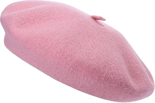 reshmena® Vuxen basker hatt kvinnor fransk stil ullbasker hatt vanlig klassisk färg basker hatt, unisex mjuk varm utomhus vintage konstnär hattar mössa unisex hatt