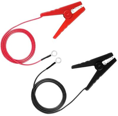 YARNOW Solarzaun Ladegeräte Verbindungskabel Mit Krokodilklemmen Elektrozaun Zubehör Für Effiziente Verbindung 1 Schwarzes Und 1 Rotes Kabel Ideal Für Weidezaun Systeme