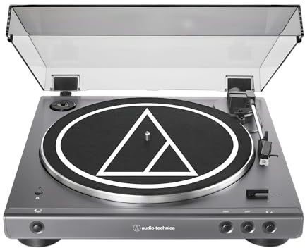 Audio-Technica at-LPGO-BT Fully Automatic Wireless Belt-Drive Turntable (Gun-Metal/Black)