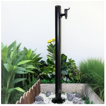 Colonne d'eau élégante de 95 cm en acier inoxydable pour décoration de jardin extérieur, fontaine verticale et solution de drainage, matériau durable 304, parfait pour les améliorations d'aménagement