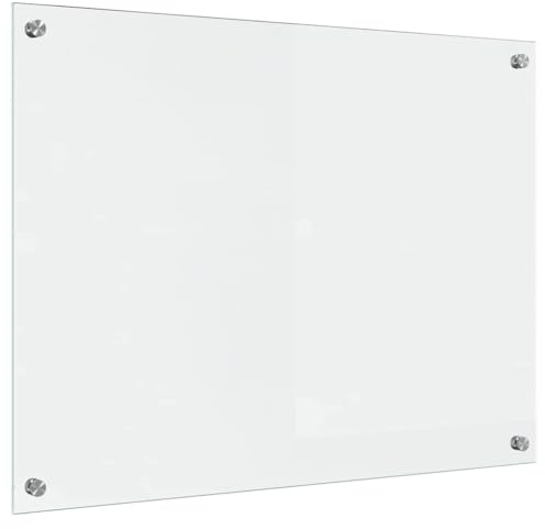 vidaXL Küchenrückwand Transparent 80 x 60 cm Gehärtetes Glas, Moderner, Stabiler Küchenoberflächen-Style: Hitzebeständige Glasrückwand für Coole Upgrades und modernen Flair