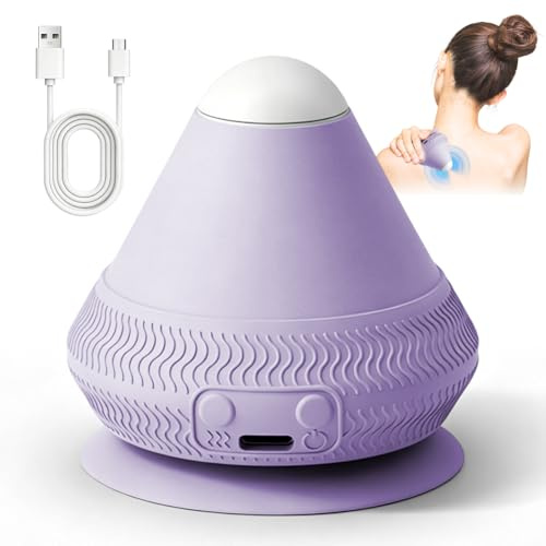 Pallone da massaggio elettrico con ventosa, vibrante per il riscaldamento (viola)