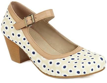 Scarpe Donna Mary Jane Heels Chunky Platform Pumps Cute Strawberry Print Pois Color Block Fiocco Retro Lolita Style Comfort Scarpe Eleganti per Cosplay Festa Daily Wear Casual Fashion