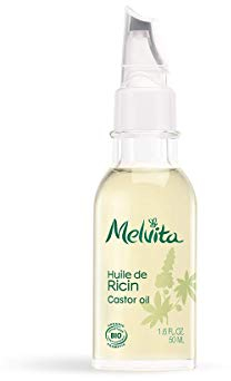 Melvita - Huile de Ricin Pressée à Froid - Soin Ongles, Cils et Cheveux Secs - Soin Corps - Flacon Verre avec Applicateur Précis - 100% Naturelle - 50 ml