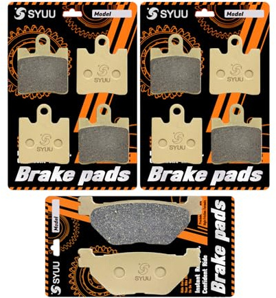 S SYUU moto Fibre de cuivre Plaquettes de Frein Avant et Arrière Compatible avec Yamaha FJR1300 FJR 1300 2006-2018 XV1900 XV 1900 A Midnight Star 2011-2016 FA423F FA319R