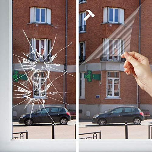 DIMEXACT - Film Anti effraction incolore pour Choc Depuis l'extérieur - 120 microns - 75 cm x 1 m - en Rouleau
