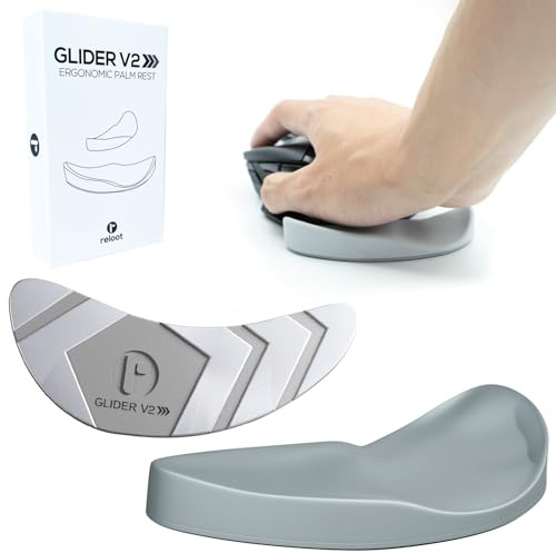 Glider V3 2025 - The Original Ergonomic Gliding Palm Rest, Sliding Wrist Pad that Moves with Your Mouse, Physician Designed for Carpal Tunnel Syndrome, Lightweight Wrist Rest (Gray)