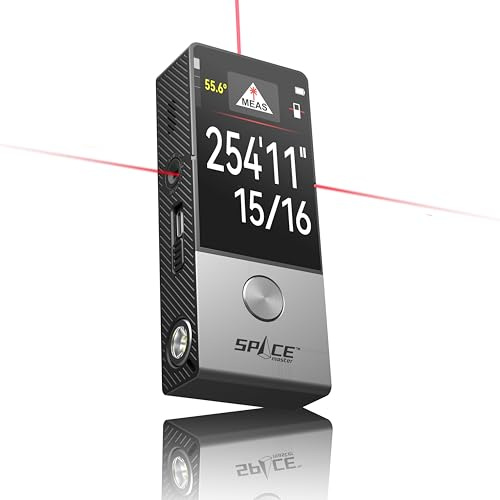 Laser Measuring Tool with Visual Aligning Indicator, MiLESEEY 330Ft Professional Measurement Tool with IPS Touchscreen,P2P, Live Angle Display, APP Sync Laser Tape Measure