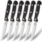 Fusion Food 6-Piece Stainless Steel Steak Knives Set – Ultra Sharp Serrated Blades, Rust Resistant, Ergonomic Riveted Handle, Dishwasher Safe – Premium Steak Knife Set for Effortless Cutting