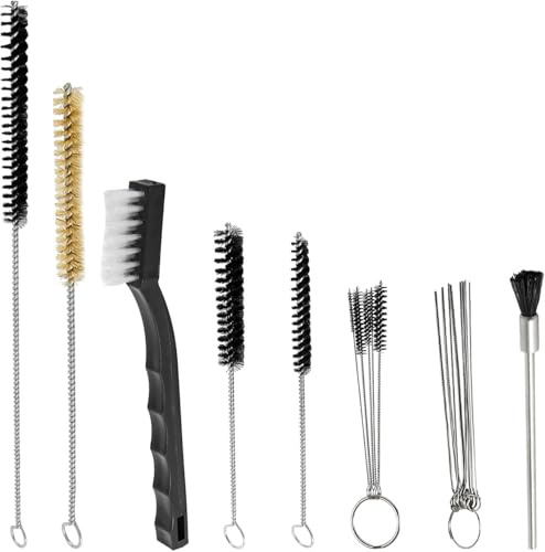 KEWAYO Kit de nettoyage pour aérographe de 21 pièces - Outils de nettoyage pour pistolet à pulvérisation avec brosses et aiguilles de précision