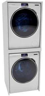 CraftPAK Waschturm - Waschmaschinenschrank für Waschmaschine & Wäschetrockner | Schrank Waschmaschine für Waschküche - Möbel Größe 66x180x65 cm Weiß