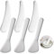 6 Pcs Mini Metal Makeup Spatula Facial Massage Beauty Tools Cosmetic Skincare Applicator Reusable Cream Spatula Beauty Accessories for Mixing Sampling Mask Eyecream Essences Lotions Moisturizers