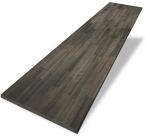 Howizz 60 x 25 in. Solid Wood Table Top, Mocha Stained Acacia Desktop for Standing Desk/Office Tabletop/Countertop, 0.7in. Thick