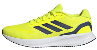 adidas Herren Runfalcon 5 Running Shoes, solar Yellow/Dark Blue/FTWR White, 43 1/3 EU