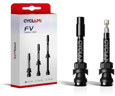 Tubeless Valves 45/65/85 mm Aluminium, Presta Valves with Removal Core Valves,For Road Bike/Mountain Bike/Gravel, Fit Most Bicycle Rims (45mm)