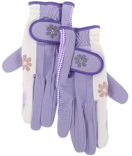 Hemobllo Guanti da Golf per Donna Antiscivolo Traspiranti, Set 1 Paio Taglia 20, Guanto Sportivo per Esterni Presa Migliorata e Vestibilità Flessibile per Attività Golf All’aperto