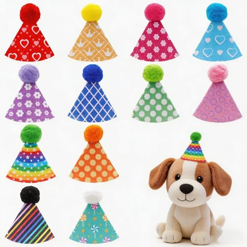 Tapufitil 12 Sombreros De Fiesta Grandes Para Adultos Pequeños Para Peluches Reutilizables Sombreros Medianos De Fieltro