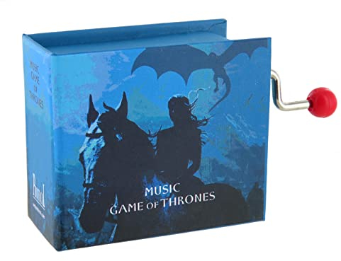 Hand-cranked Music Box/Musical Box Made of Illustrated Cardboard in The Shape of a Book with 18-Note Musical Mechanism - Main Theme (Ramin Djawadi)