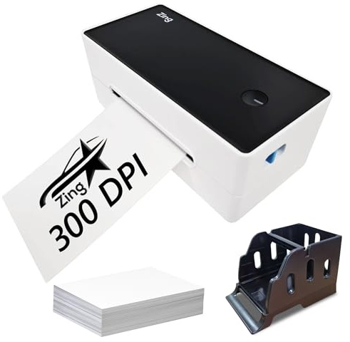 Zing® Pro Series 300 DPI Direct Thermal Label Printer High Speed/Resolution 150mm/s 4x6 UK Support Line - Compatible with Amazon, Royal Mail, eBay, DHL, Fedex, UPS, Hermes, Etsy, Shopify MAC & Windows