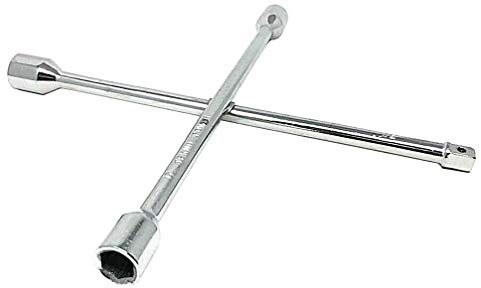 REPLOOD Girabacchino Chiave a Croce in Acciaio per Ruote Auto 17-19-21 mm Attacco 1/2